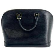 Pre-owned Leather handbags Louis Vuitton Vintage , Black , Dames