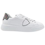 Zwarte Pailletten Lage Sneakers Philippe Model , White , Heren