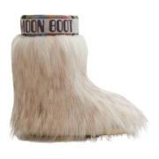 Laarzen met imitatiebontvoering Moon Boot , Beige , Dames