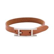 Pre-owned Leather necklaces Hermès Vintage , Brown , Dames