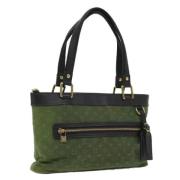 Pre-owned Canvas handbags Louis Vuitton Vintage , Green , Dames