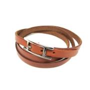 Pre-owned Leather necklaces Hermès Vintage , Brown , Dames