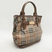 Pre-owned Leather handbags Burberry Vintage , Beige , Dames