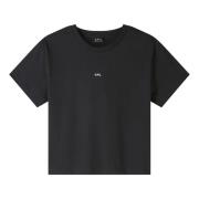 Zwarte loszittende T-shirt met APC-logo A.p.c. , Black , Dames