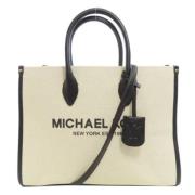 Pre-owned Canvas handbags Michael Kors Pre-owned , White , Dames