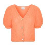 Kortemouw Mohair Vest American Dreams , Orange , Dames