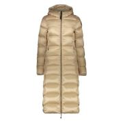 Lange gewatteerde jas met capuchon en trekkoord Parajumpers , Beige , ...