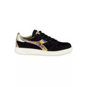 Chique Zwarte Contrast Sneakers Diadora , Black , Dames