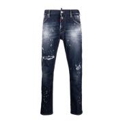 Versleten Slim-Fit Jeans Dsquared2 , Blue , Heren