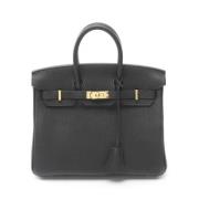 Pre-owned Leather handbags Hermès Vintage , Black , Dames