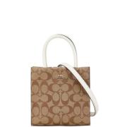 Pre-owned Leather handbags Coach Pre-owned , Beige , Dames