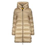 Donsjack met rits en capuchon Parajumpers , Beige , Dames