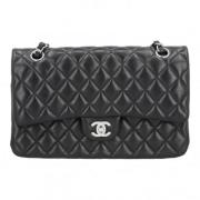 Pre-owned Leather chanel-bags Chanel Vintage , Black , Dames