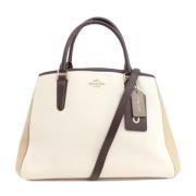 Pre-owned Leather handbags Coach Pre-owned , White , Dames