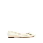 Elegante Ballet Flats voor Vrouwen Salvatore Ferragamo , White , Dames