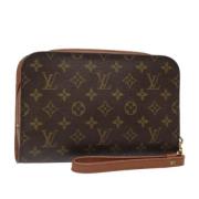 Pre-owned Canvas clutches Louis Vuitton Vintage , Brown , Dames