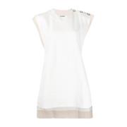 Elegante Beige Katoenen Blouse Jil Sander , Beige , Dames