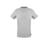 Katoenen Ronde Hals T-shirt Aquascutum , Gray , Heren