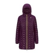 Sophie Gewatteerde Warme Jas K-Way , Purple , Dames