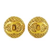 Pre-owned Metal chanel-jewelry Chanel Vintage , Yellow , Dames