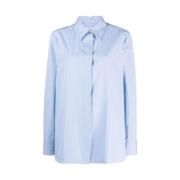 Gestreept katoenen overhemd Jil Sander , Blue , Dames