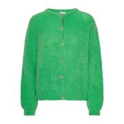 Zachte Alpaca Cardigan Helder Groen American Dreams , Green , Dames