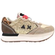 Glitter Oro Sneakers Sun68 , Multicolor , Heren