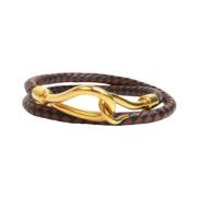 Pre-owned Leather bracelets Hermès Vintage , Brown , Dames