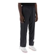 Navy Blauwe Gestreepte Ripstop Sportbroek Thom Browne , Blue , Heren