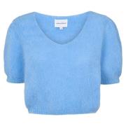 Hemelsblauwe Pullover Korte Mouwen Elastische Band American Dreams , B...