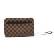 Pre-owned Canvas clutches Louis Vuitton Vintage , Brown , Dames