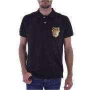 Polo Shirt Cavalli Class , Black , Heren