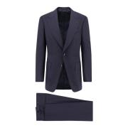 Wollen Pak met Peak Revers Tom Ford , Blue , Heren