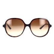 Oversized Ronde Dames Zonnebril Cartier , Brown , Dames