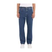 Vintage Straight Fit Denim Jeans Replay , Blue , Heren