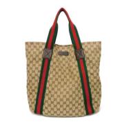 Pre-owned Canvas gucci-bags Gucci Vintage , Beige , Dames