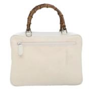 Pre-owned Leather handbags Gucci Vintage , White , Dames