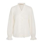 Vrouwelijk Shirt met Ruches Off White RUE de Femme , White , Dames