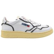 Lage Man Leren Sneakers Wit Zwart Autry , White , Heren