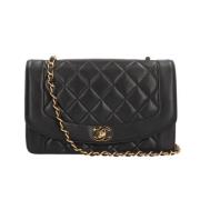 Pre-owned Leather chanel-bags Chanel Vintage , Black , Dames