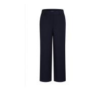 Wijde Pijp Elastische Taille Broek Donkerblauw RUE de Femme , Blue , D...