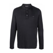 Zwart Polo Shirt met Geborduurd Logo Michael Kors , Black , Heren