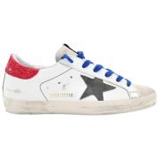 Wit Koraal Rood Glitter Sneakers Golden Goose , White , Dames