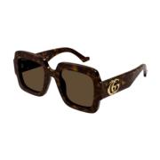 Stijlvolle Zonnebril Gucci , Brown , Unisex