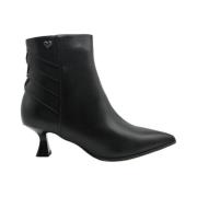 Zwarte Kalfsleren Laarzen Braccialini , Black , Dames