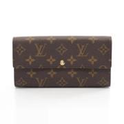 Pre-owned Leather wallets Louis Vuitton Vintage , Brown , Dames