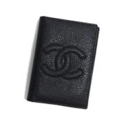 Pre-owned Leather wallets Chanel Vintage , Black , Dames