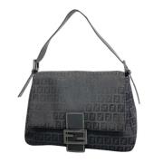 Pre-owned Canvas shoulder-bags Fendi Vintage , Black , Dames