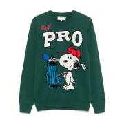 Groene Trui Snoopy Golf Patroon MC2 Saint Barth , Green , Heren