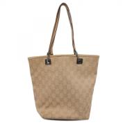 Pre-owned Canvas gucci-bags Gucci Vintage , Beige , Dames